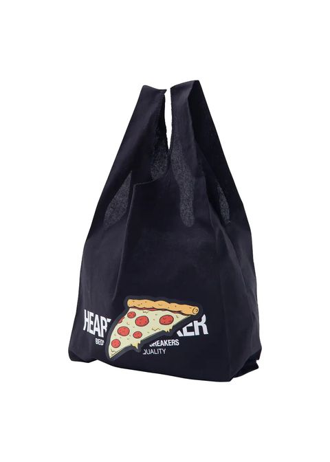 COTTON SHOPPING BAG "TURTLES" (BLACK) / ミュータントタートルズ コラボ エコバッグ