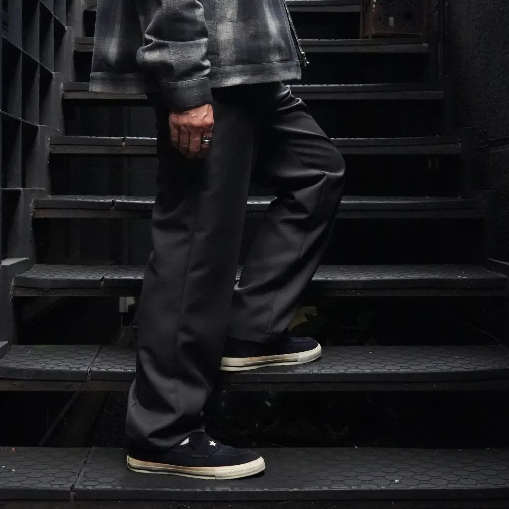 VINTAGE REPRODUCT ACTION SLACKS (CHARCOAL) / オリジナル スラックス