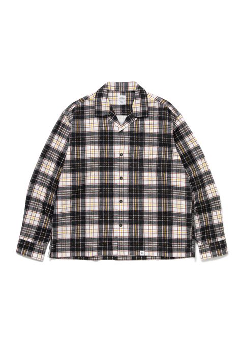 L/S ORG PRINTED NEL SHIRT "RICK" (BROWN) / オリジナル プリントネル チェック シャ