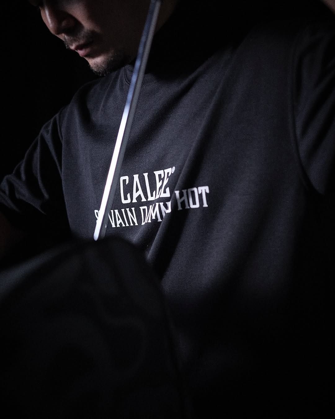 CALEE - × ovys MOCK NECK BACK MESH S/S TEE ＜B TYPE＞ (BLACK
