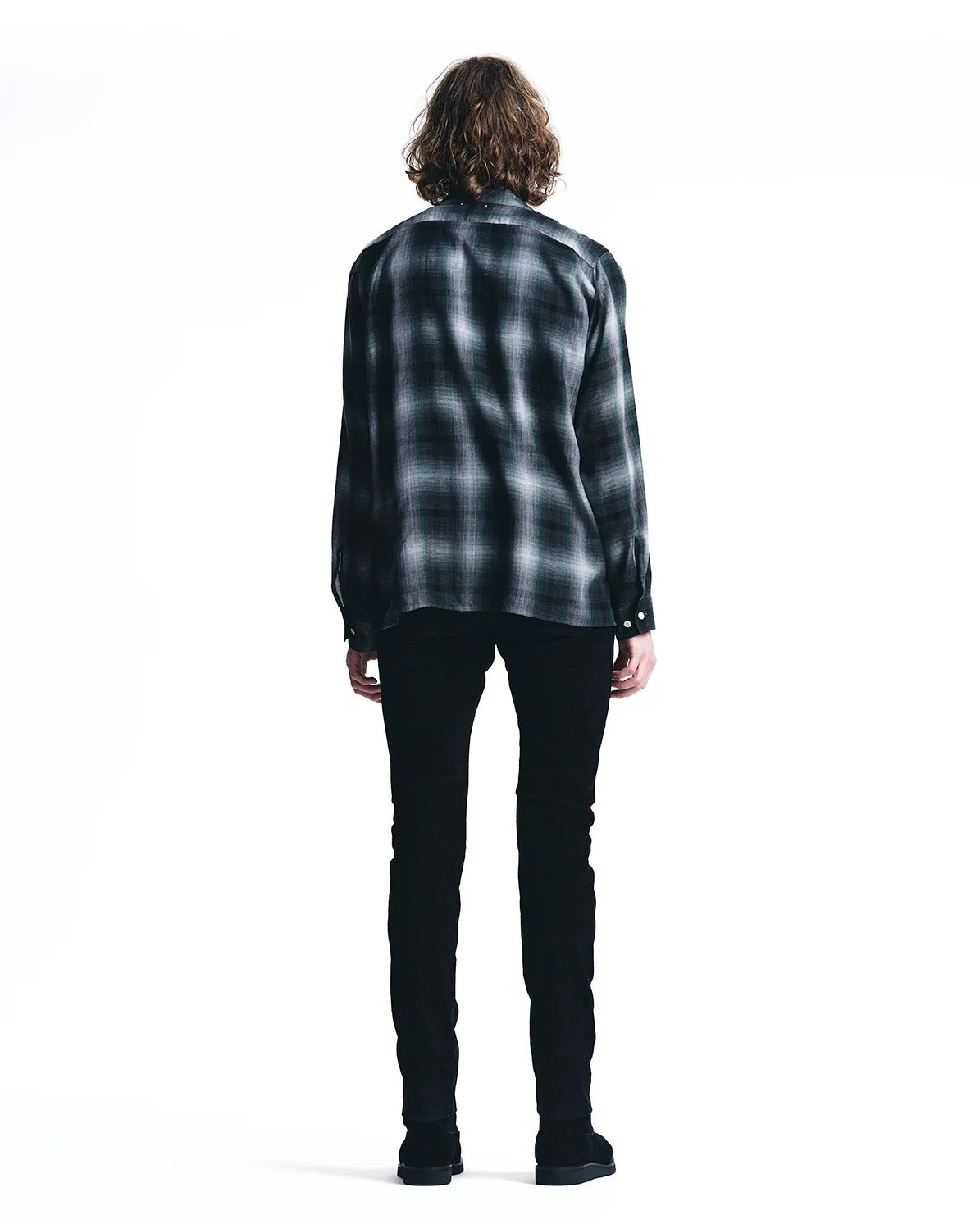 【ラスト1点】T.Rayon Ombre Open Collar Shirt (GPT) / オンブレチェック オープンカラーシャツ
