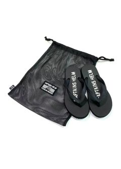 × CYAARVO / LOGO FLIP FLOP with MESH BAG (BLACK) / シアーヴォ コラボ ビーチサンダル メッシュバッグセット