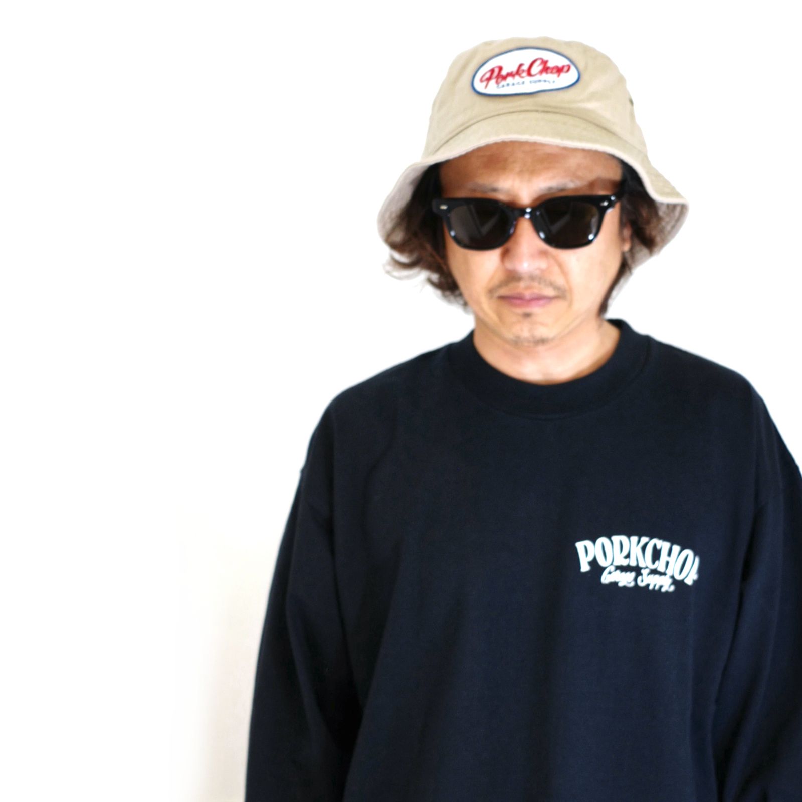 予約販売品 ポークチョップ バケットハット/PORKCHOP BEIGE オーバル