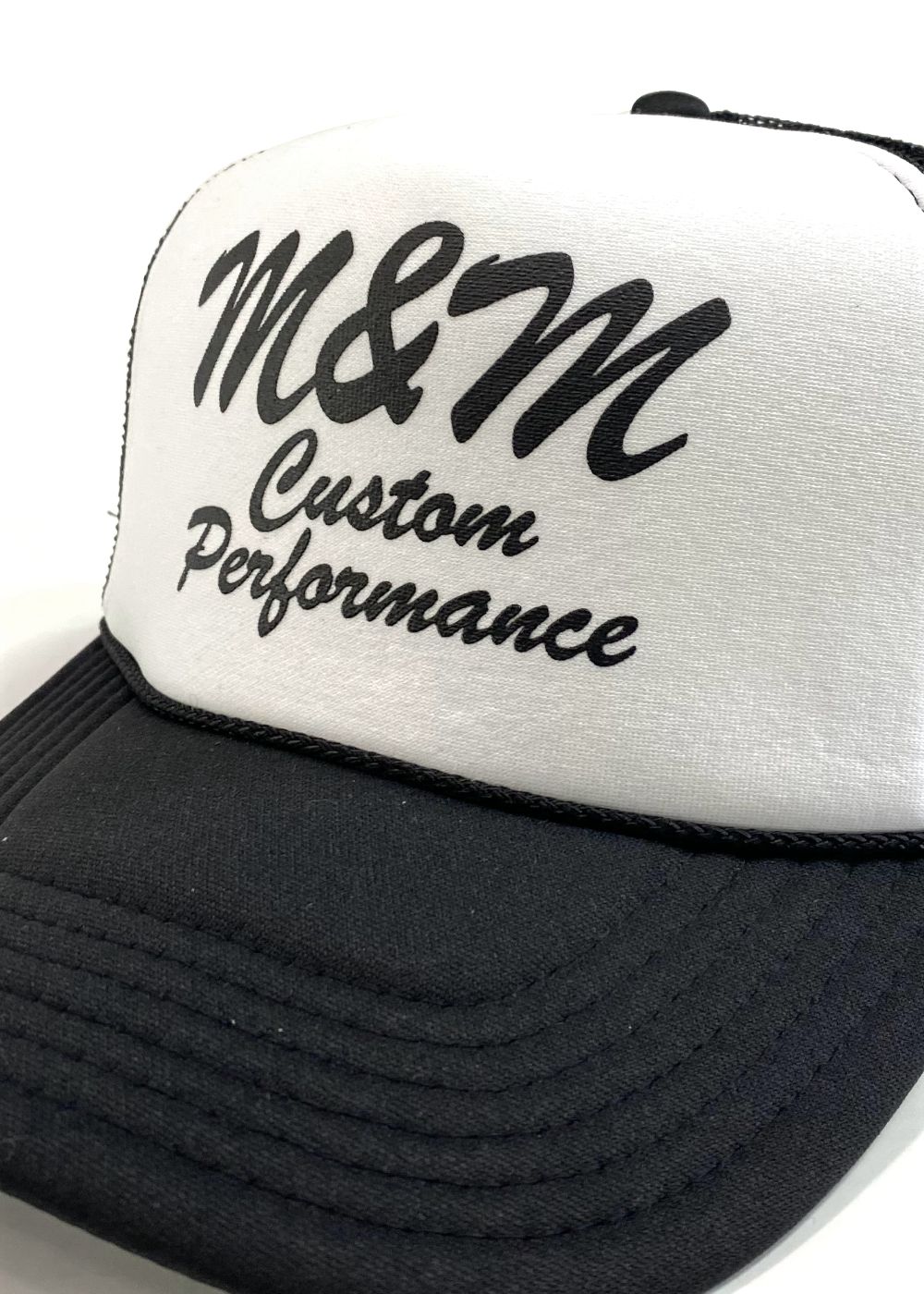 MESH CAP (BLACK/WHITE) / ロゴ プリント メッシュ キャップ
