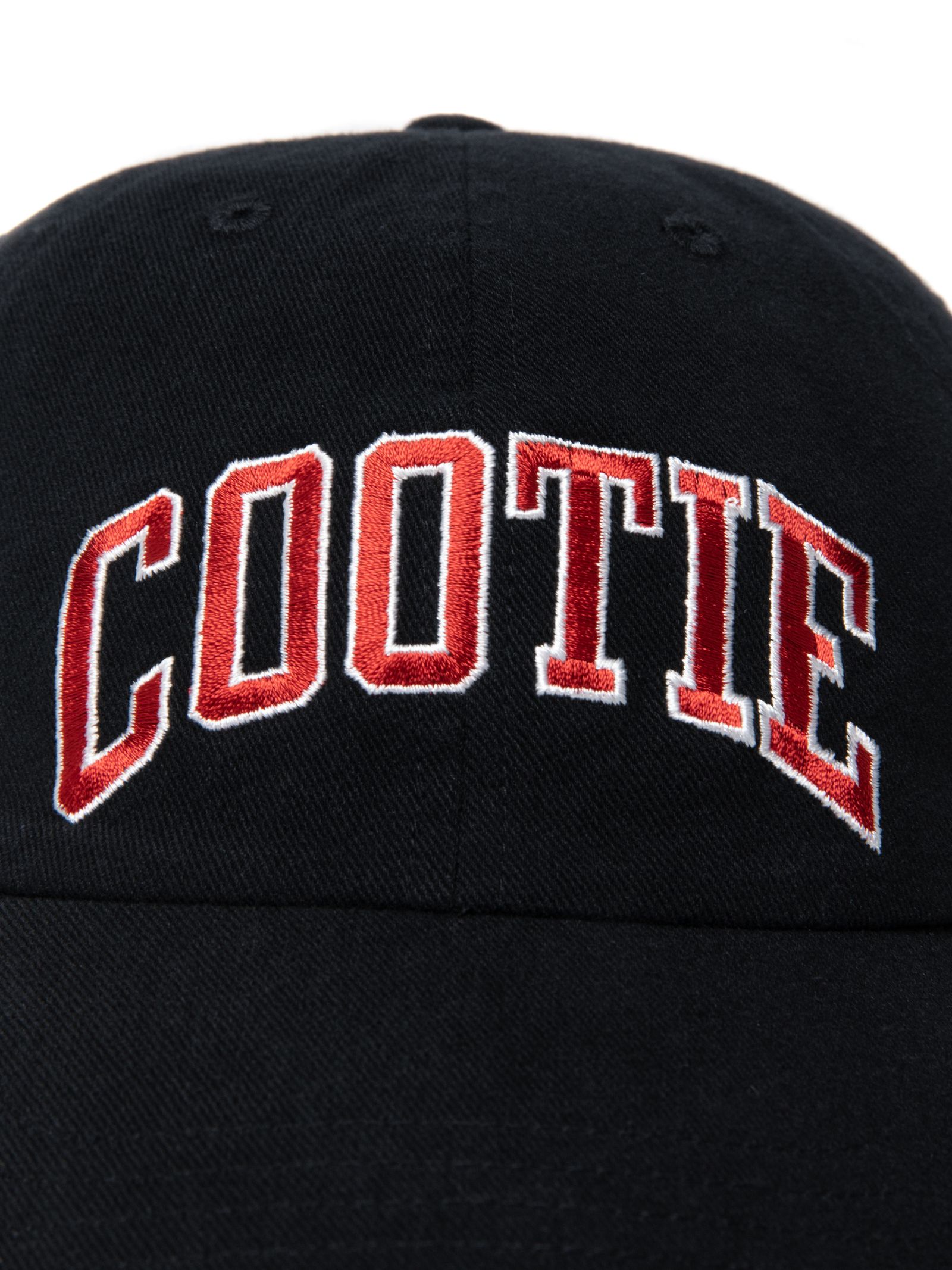 COOTIE PRODUCTIONS - Embroidery 6 Panel Cap (BLACK) / ロゴ ベース