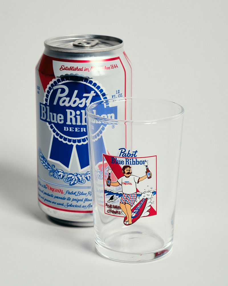 × Pabst Blue Ribbon CHEERS GLASS (CLEAR) / ×パブストブルーリボン コラボ グラス