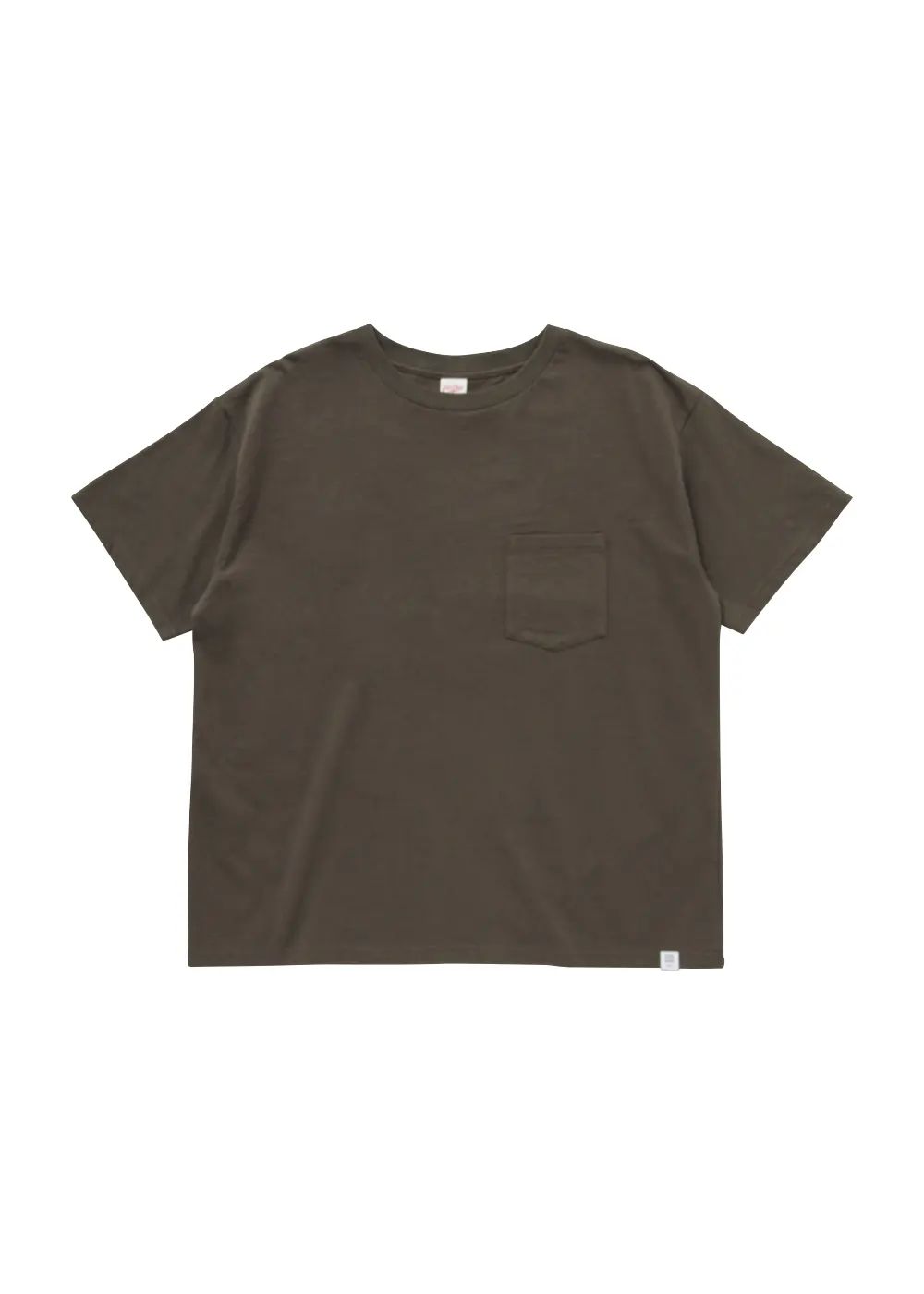 VELVA SHEEN Ex.S/S POCKET TEE "PIERCE" (CHARCOAL) / ベルバシーン コラボ ポケットTシャツ
