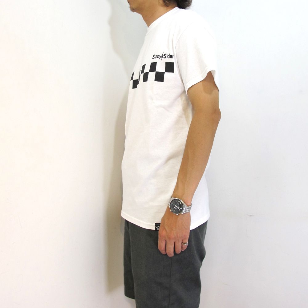 CAPTAINS HELM - ×SUNNY C SIDER CHECKER LOGO S/S TEE (WHITE CAPTAINS HELM - ×SUNNY C SIDER CHECKER LOGO S/S TEE (WHITE