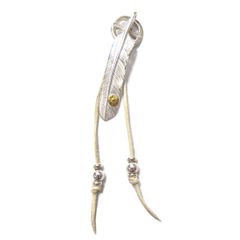 Feather M with Gold Point S + Medicine Wheel S SET (Right) / 24金Sポイント中フェザー+メディスンホイールセット