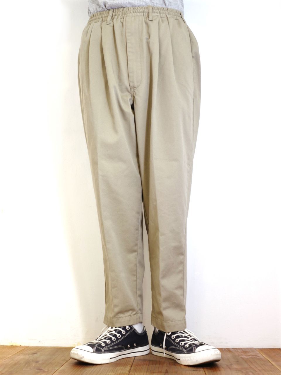 COOTIE PRODUCTIONS - T/C 2 Tuck Easy Ankle Pants (BEIGE) / T/C 