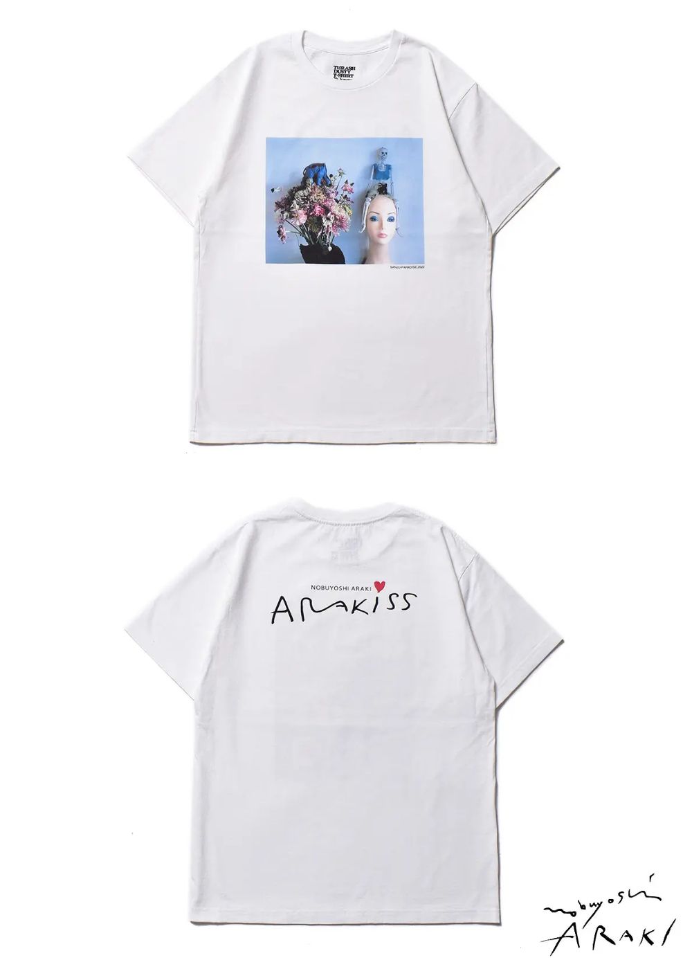 Araki Nobuyoshi×Stie-lo SANJU T-SH (WHITE) / ×荒木経惟×スティーロ コラボTシャツ