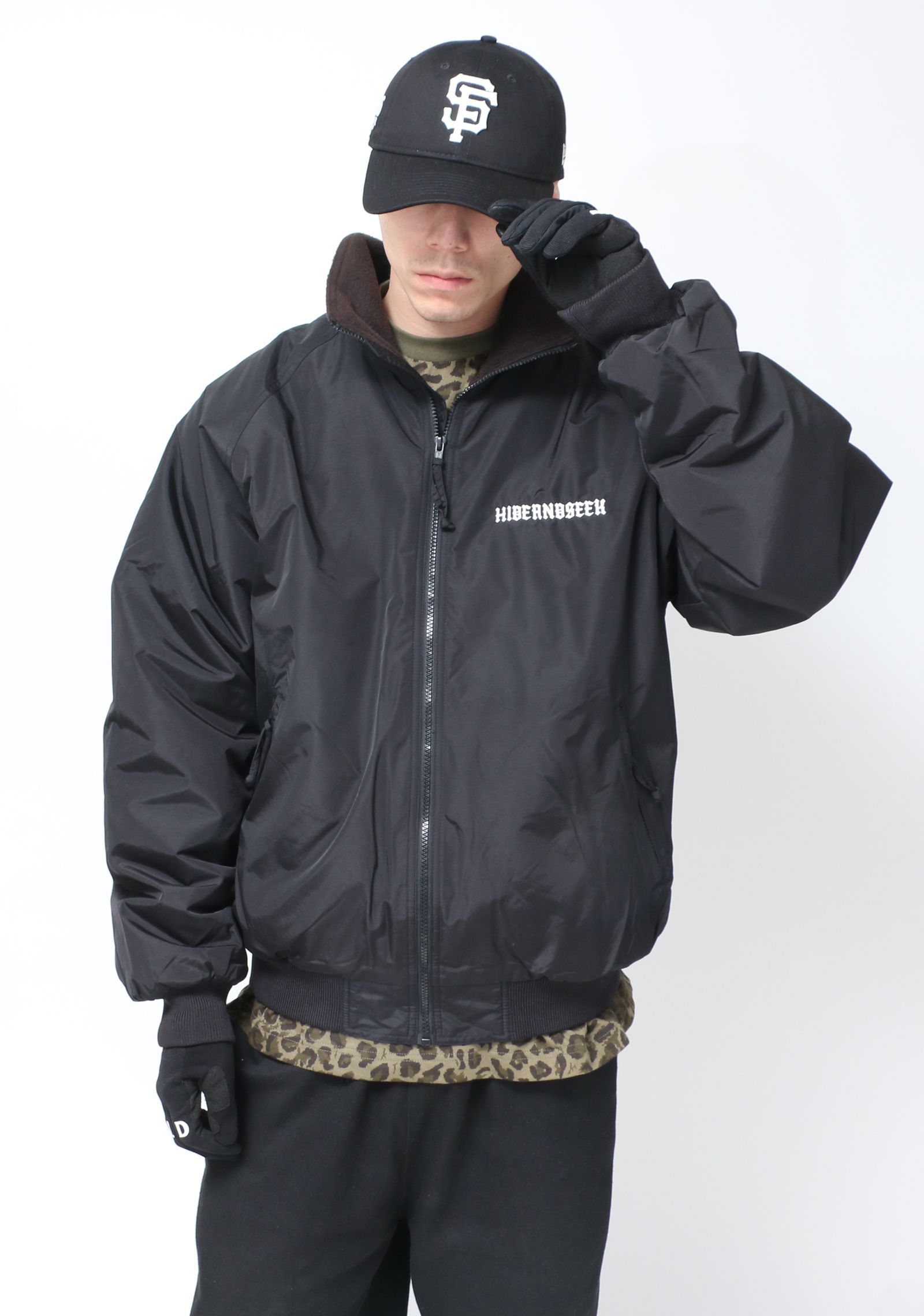 HIDEANDSEEK nylon zip jacket l black | centurymotorinnfinley.com.au