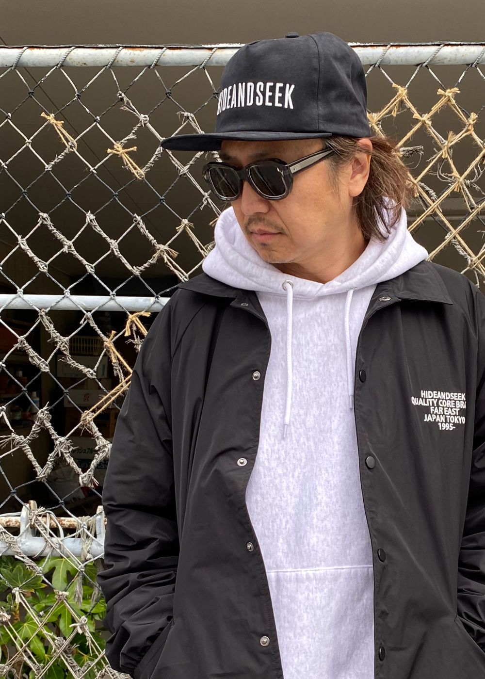 Logo Trucker CAP (BLACK) / ロゴ刺繍 ベースボール キャップ