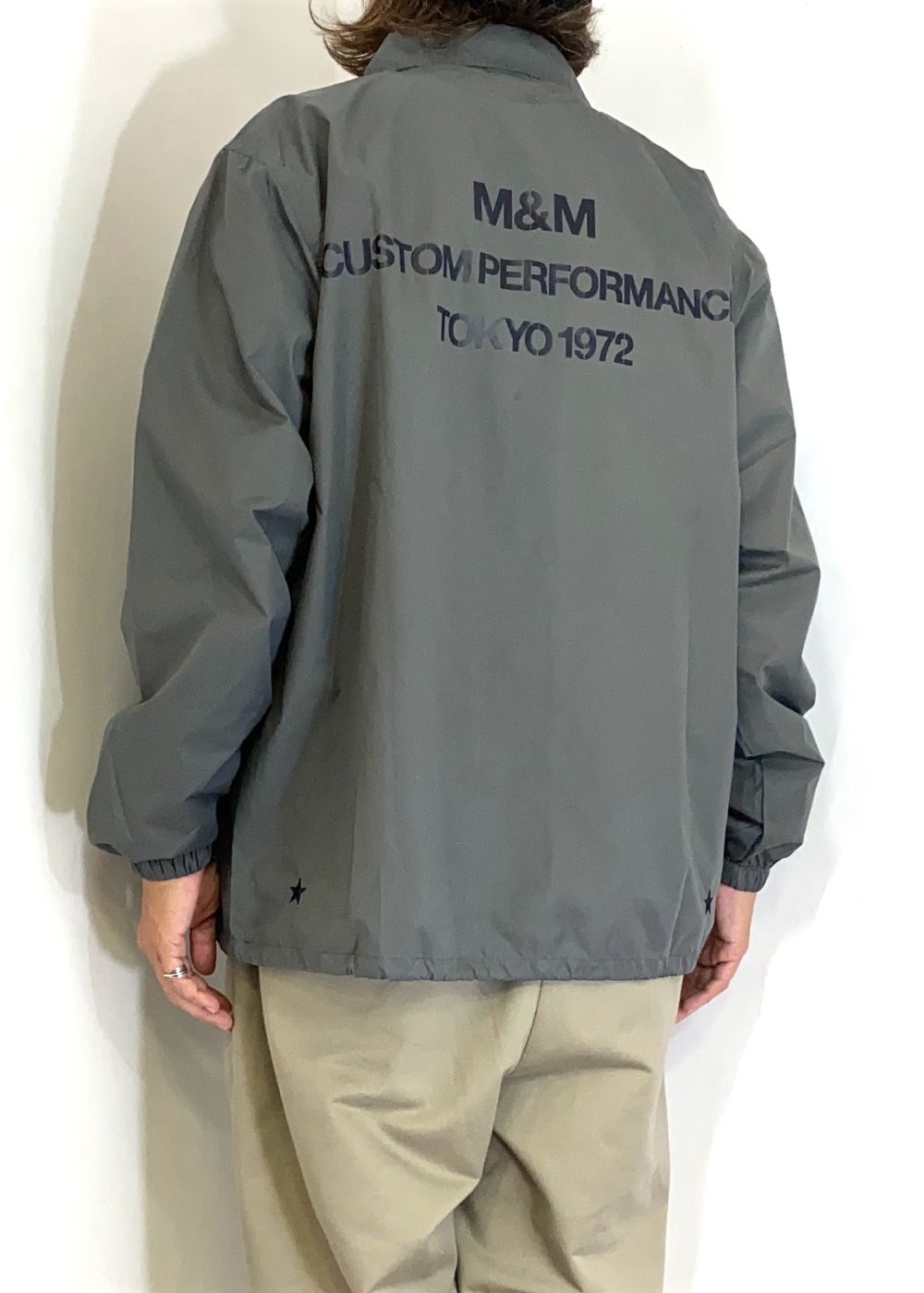 Coach Jacket (CEMENT) / プリント コーチジャケット