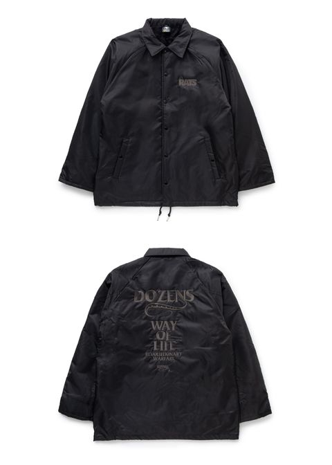 BOA COACH JKT "RATS WAY OF LIFE" (BLACK×CHACOAL) / ロゴ刺繍 ボアコーチジャケット