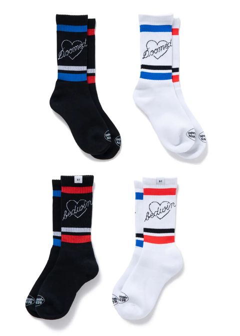 J.ANDRE Ex.2pcs PACK SOCKS "LARRY" (MIX) / ×ジャン アンドレ コラボ 2パック ソックス