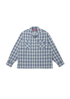Ombre Check L/S Shirt (BLUE) / オンブレ チェック シャツ
