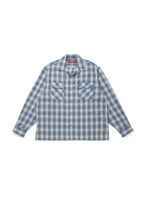 Ombre Check L/S Shirt (BLUE) / オンブレ チェック シャツ