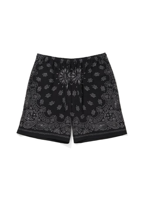 Bandana Shorts (BLACK) / オリジナル バンダナ柄 ショーツ / セットアップ可能