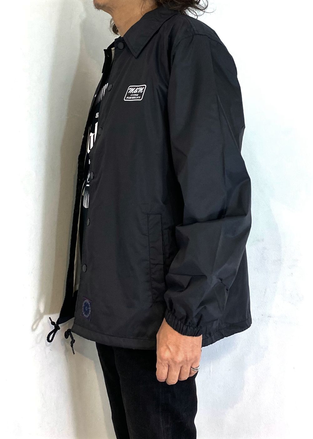 Coach Jacket (BLACK) / プリント コーチジャケット