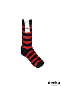 ×decka Border Rib SOX (RPT) / デッカ コラボ ボーダー ソックス