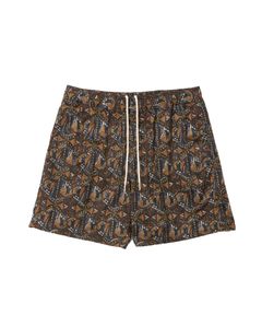 R9 PATTERNED SHORTS (NAVY) / アフリカンパターン イージーショーツ