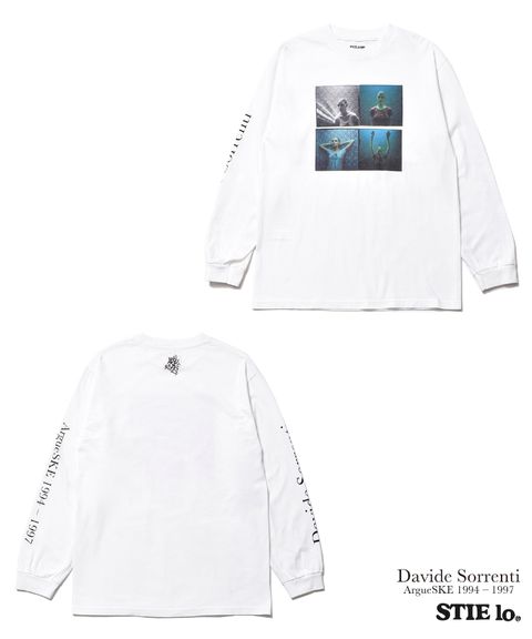 Stie-lo×Davide Sorrenti Amy Lace L/S T-SH (WHITE) / ×ダヴィデ・ソレンティ×スティーロ コラボフォトロンT