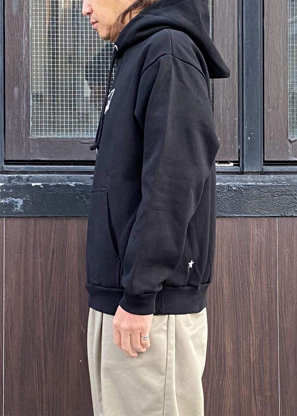 【ラスト1点】Logo Heavy Hoodie (BLACK) / プリント スウェット パーカー