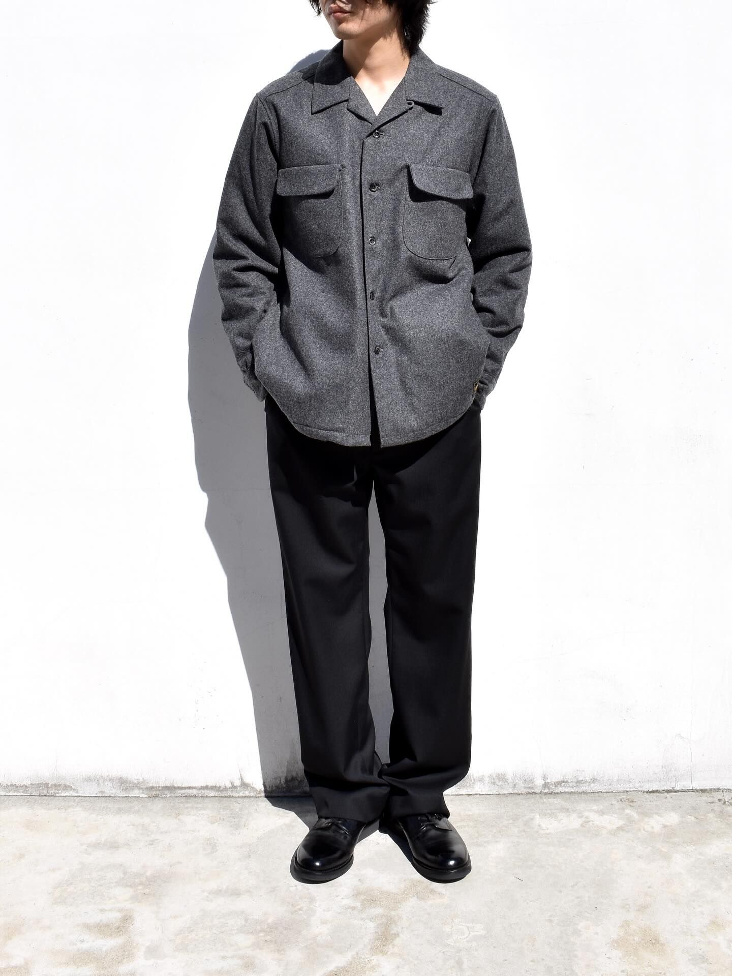 PENDLETON Wool Quiltliner Open Collar SH (GRY) / ペンドルトン コラボ オープンカラー ウール シャツ ジャケット