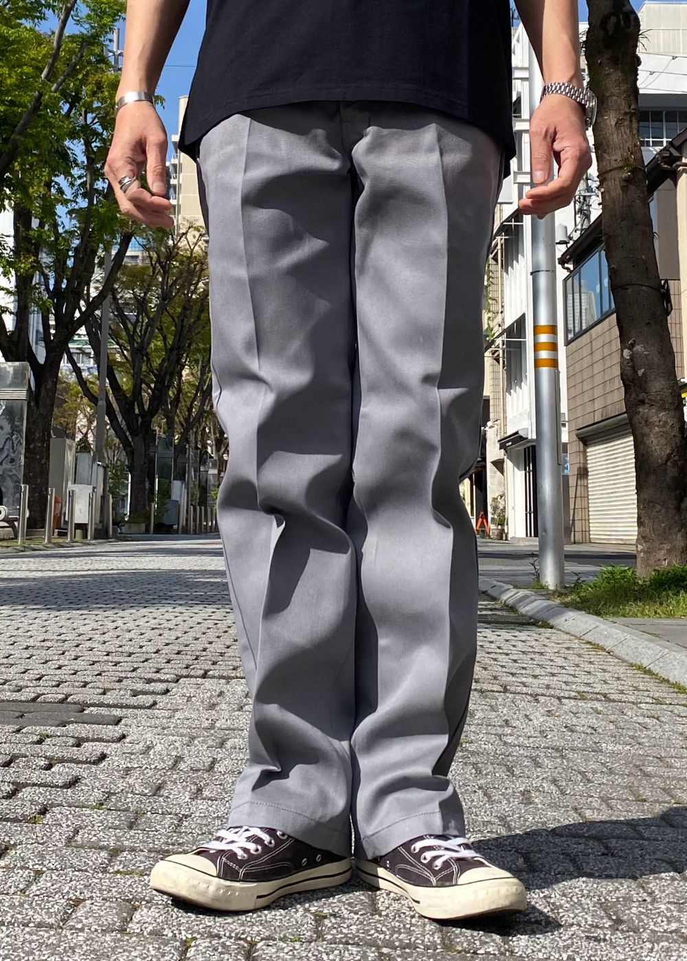 T/C WORK PANTS (GRAY) / TC チノ パンツ