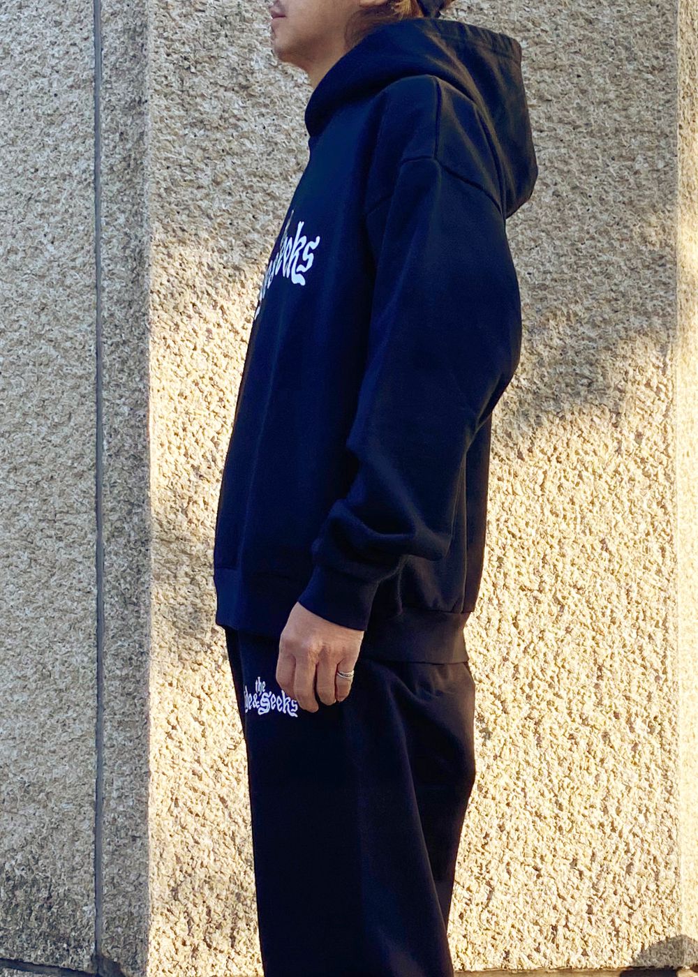 The H&S Hooded Sweat Shirt (BLACK) / 西浦徹 コラボ スウェット パーカー