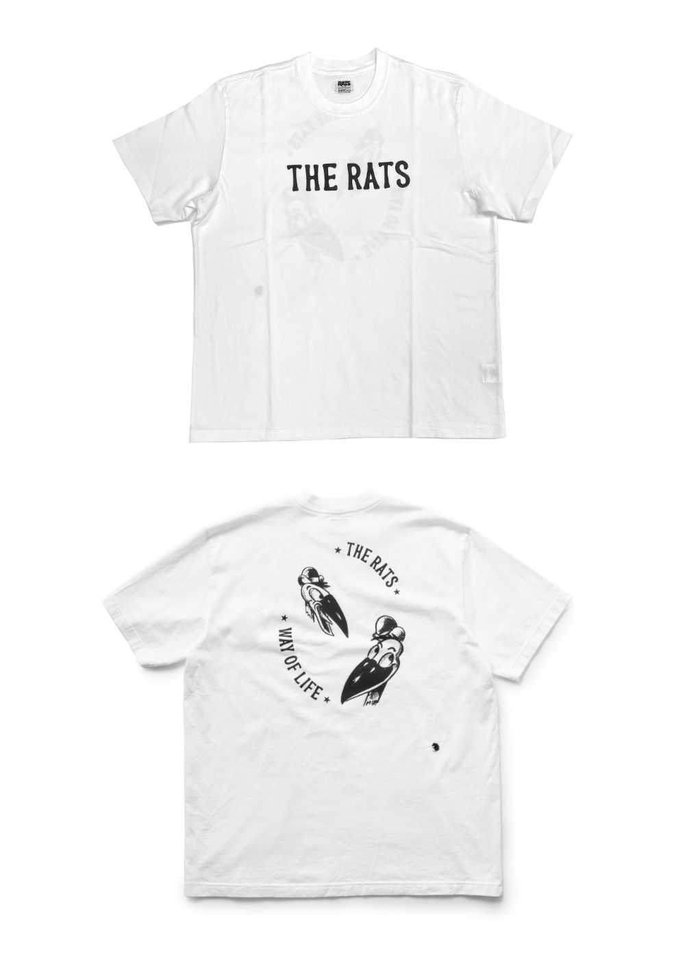 RATS - PECKERS TEE (WHITE) / ペッカーズ Tシャツ | LOOPHOLE