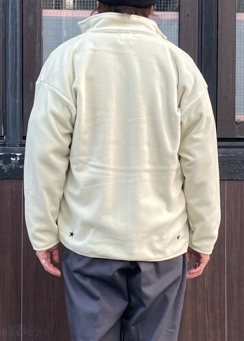 Stand zip fleece Blouson (NATURAL) / フルジップ フリース ジャケット