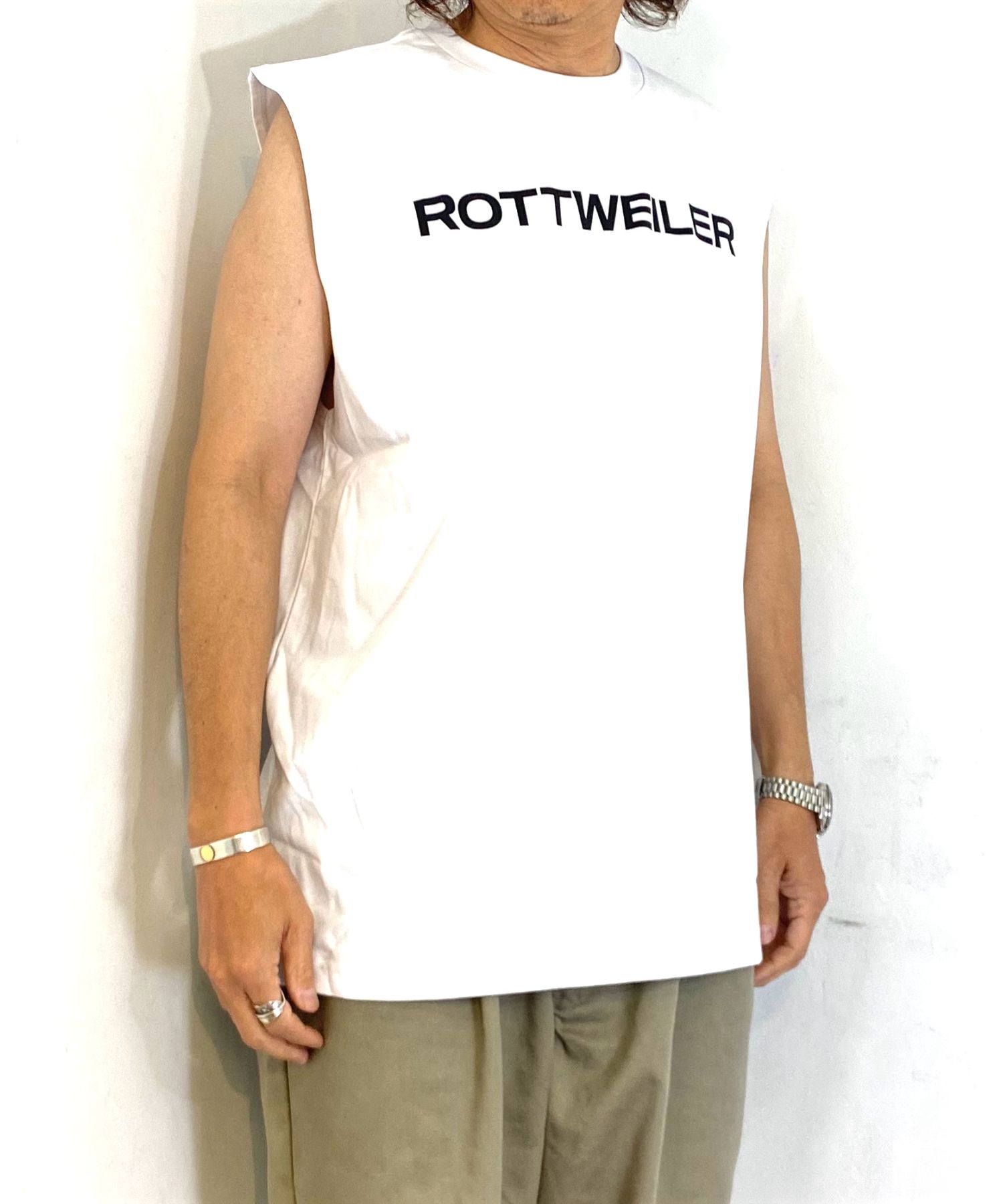 R9 LOGO SLEEVELESS TEE (WHITE) / オリジナル ノースリーブ Tシャツ