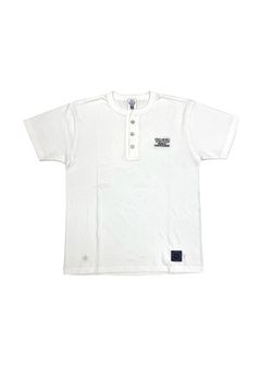 HENRY NECK TEE (WHITE) / ヘンリーネック Tシャツ