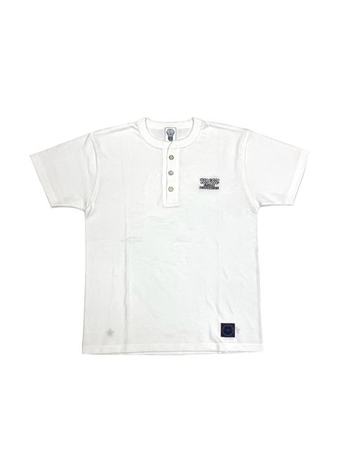 HENRY NECK TEE (WHITE) / ヘンリーネック Tシャツ
