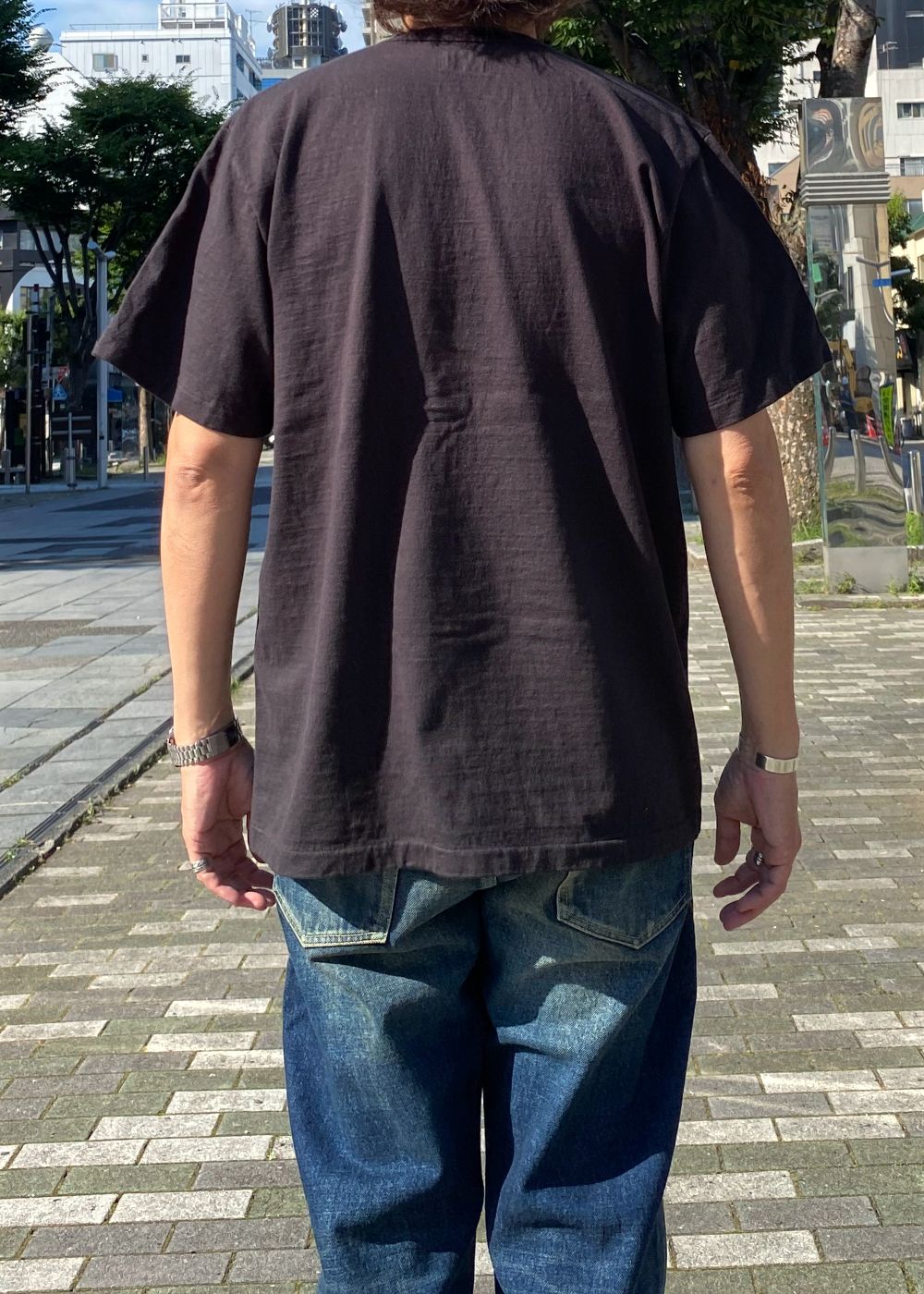 GARMENT DYE SNAKE LOGO TEE ＜BARTHDAY WORKS DESIGN＞ (INK BLACK) / ×バースデイワークス コラボ Tシャツ