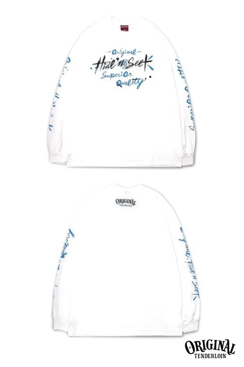 ×TENDERLOIN L/S TEE (WHITE) / テンダーロイン コラボロンT