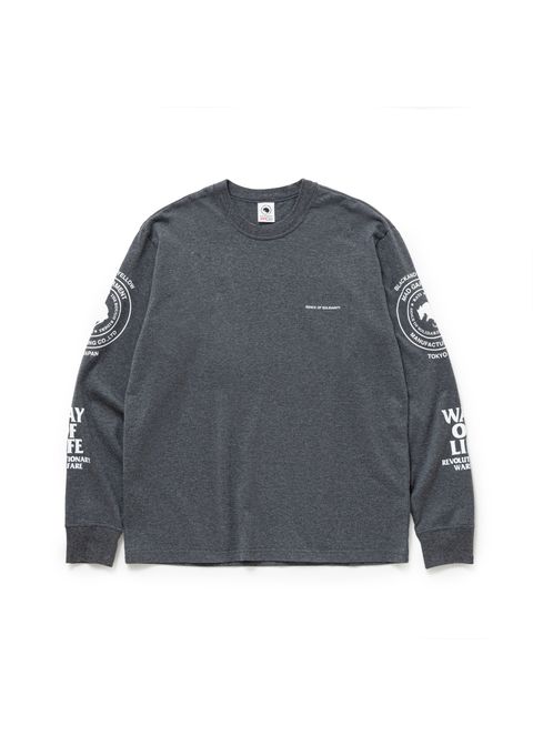 TWO WHEEL L/S TEE (CHARCOAL) / 2ウィール ロング Tシャツ