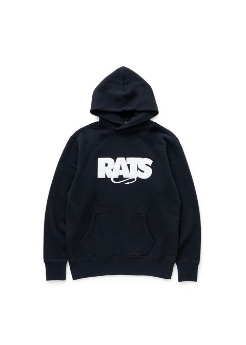 BOX LOGO HOODIE (BLACK) / ロゴ アップリケ スウェット パーカー