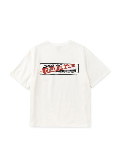 VINTAGE TYPE THUNDER CRAFT POCKET TEE (WHITE) / ヴィンテージ タイプ プリント ポケット Tシャツ