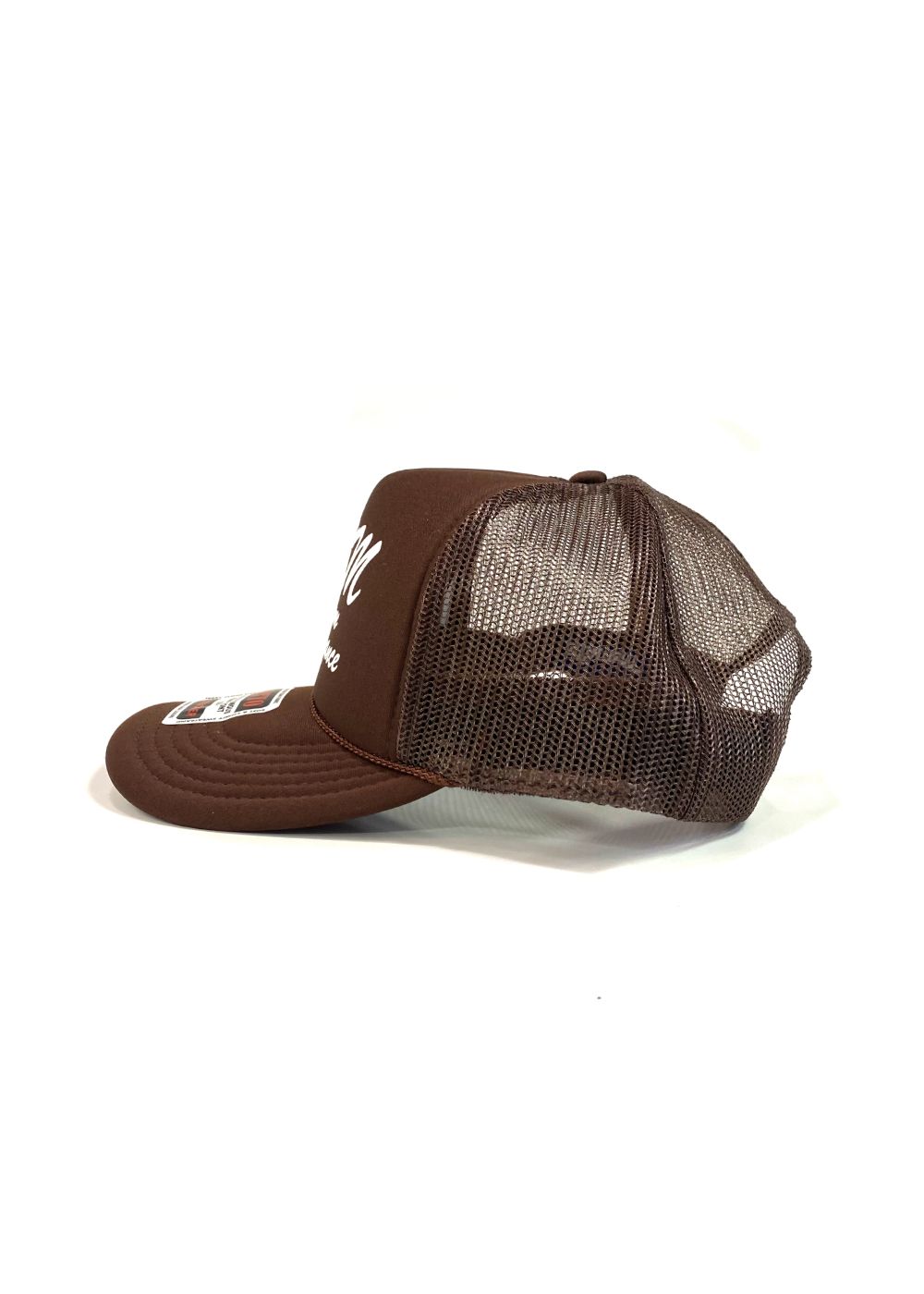 MESH CAP (BROWN) / ロゴ プリント メッシュ キャップ