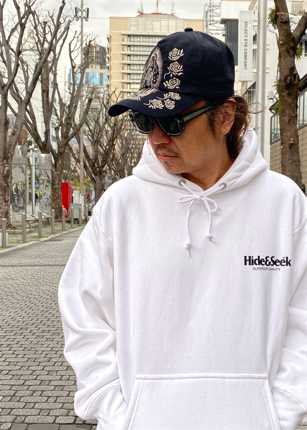 Maria CAP (BLACK) / マリア刺繍 ベースボール キャップ