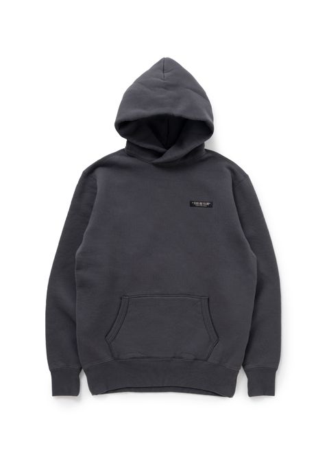 FLEECE CROSS NECK HOODIE (CHARCOAL) / セットアップ スウェット パーカー