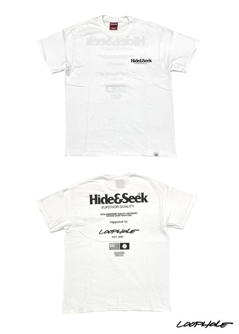 HideandSeek x “H&S DEALER” 30th S/S Tee (WHITE) / ハイドアンドシーク 30周年記念 ディーラー コラボ Tシャツ
