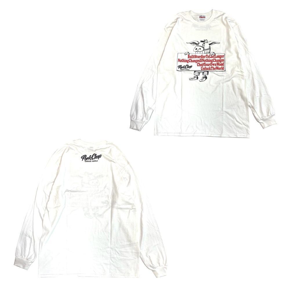 PORKCHOP GARAGE SUPPLY 新作販売告知 / 新規グラフィック使用のL/S Teeに加え、ロープライスが魅力の小物2種が発売。