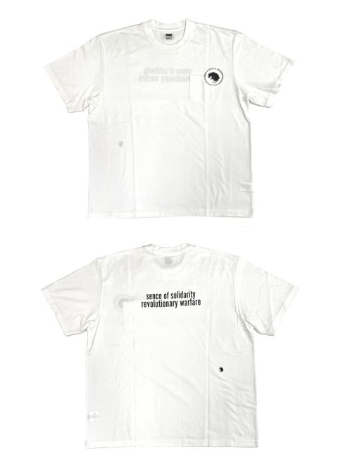 CIRCLE POCKET TEE BACK PRINT (WHITE) / サークルロゴ ポケット Tシャツ