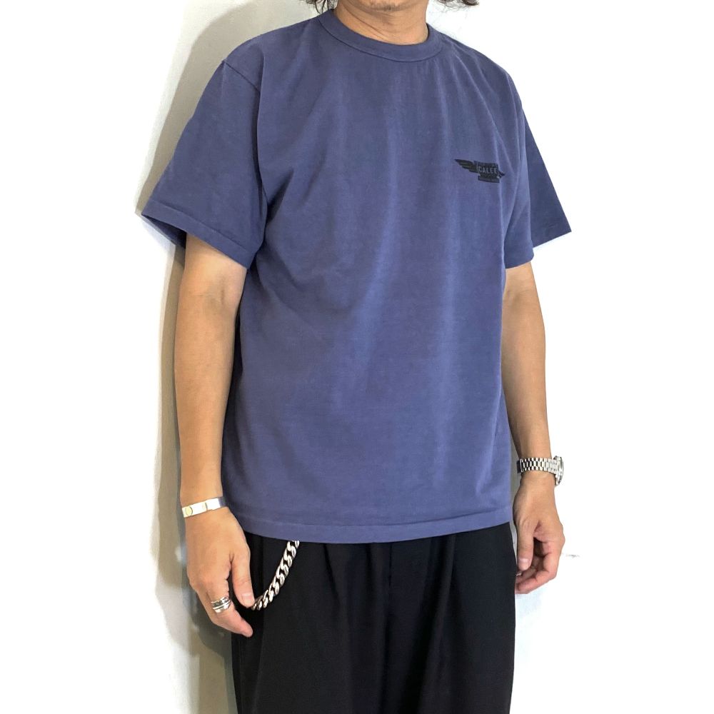 BINDER NECK WING LOGO VINTAGE TEE ＜NATURALLY PAINT DESIGN＞ (DARK PURPLE) / ×ナチュラリーペイント コラボ Tシャツ