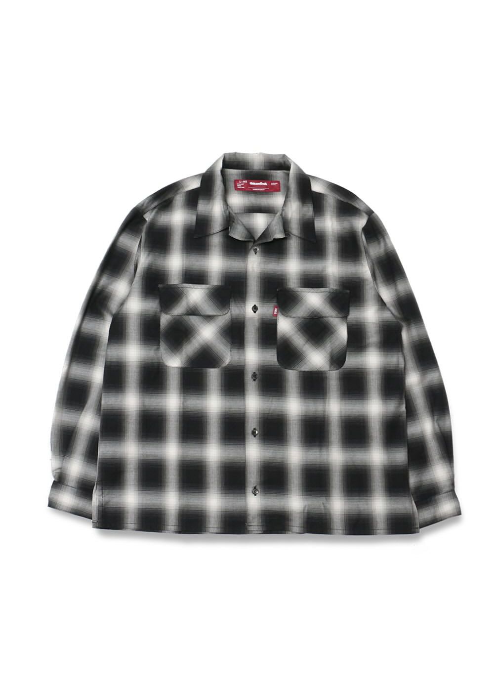 HIDE AND SEEK - 【ラスト1点】OMBRE CHECK L/S SHIRT (BLACK ...