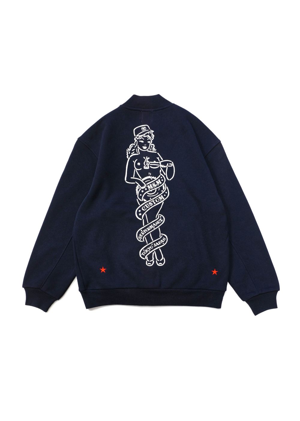 M&M CUSTOM PERFORMANCE - LOOSE FIT SWEAT SNAP JACKET (NAVY